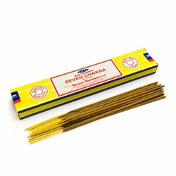 Nag Champa SEVEN CHAKRA Incense, Satya (Благовония НАГ ЧАМПА СЕДЬМАЯ ЧАКРА, Сатья), 15 г.