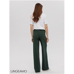 Женские брюки - палаццо из футера 2-х нитки Lingeamo хаки КБ-26 (53)