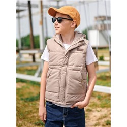 Жилет с планкой для мальчика капучино