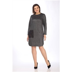 Lady Style Classic 1705/1 серый_с_синим, Платье