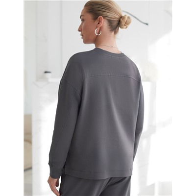 Джемпер из облегченного футера  с эластаном