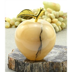 Яблоко из оникса жёлтого 75*75*90мм