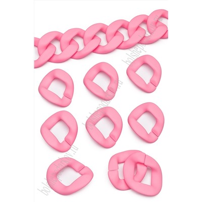 Звено пластиковое матовое 39*32*4 мм (20 шт) SF-7289, ярко-розовый №7