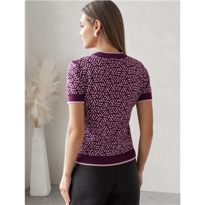 Джемпер жаккардовой вязки с кашемиром