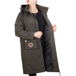 ZW-2306-C SWAMP COLOR Пальто демисезонное женское (100 гр. синтепон) BLACK LEOPARD размеры 46-48-50-52-54-56