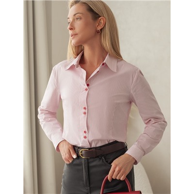 Блузка прилегающего силуэта из хлопка