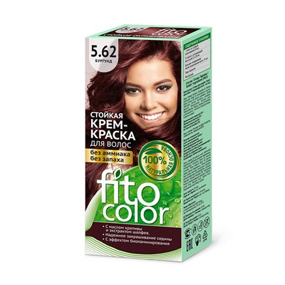 Стойкая крем-краска для волос серии Fitocolor, тон 5.62 бургунд 115мл