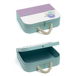 Подарочная коробка-чемоданчик 30,5*23,5*8,3 см (SF-5676) аквамариновый