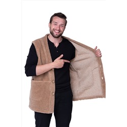 Мужской жилет из верблюжьей шерсти оптом (MEN VEST WOOL, цвет CAMEL)