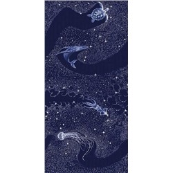 Полотенце банное "На море"- синяя ночь 80*150 см. вафля хлопок 100%