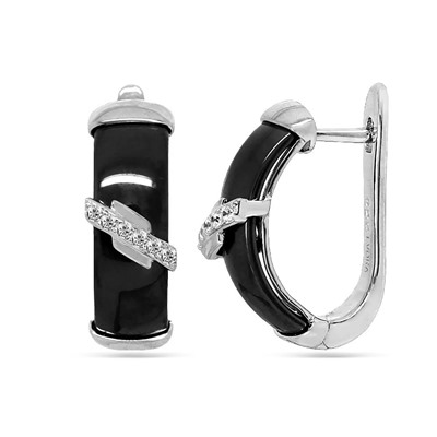 Серьги из серебра керамика, МКВА094