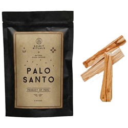 PALO SANTO, Spirit Rituals (ПАЛО САНТО), упаковка 3 палочки.