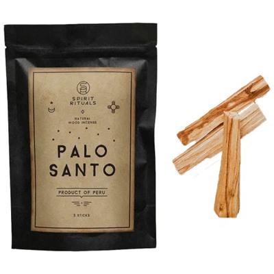 PALO SANTO, Spirit Rituals (ПАЛО САНТО), упаковка 3 палочки.