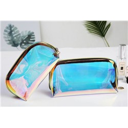 SALE!Женская полупрозрачная, голографическая косметичка-хамелеон, на молнии ,размер 18,5*10*7 см.1 шт.