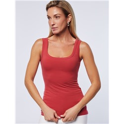 Топ облегающий из эластичного хлопка с квадратным вырезом каре