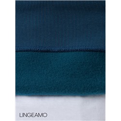 Женский свитшот оверсайз из футера с начесом Lingeamo темно-бирюзовый ВК-23 (23)