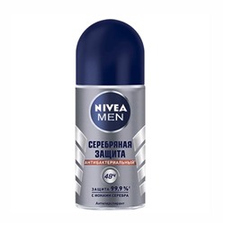 Дез.50мл roll  for men Серебр.защита  (прозр.)  83778 Nivea