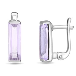 Серьги, кунцит кварц, Ю-200М41