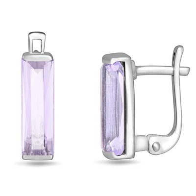 Серьги, кунцит кварц, Ю-200М41