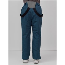 Полукомбинезон утепленный женский большого размера синего цвета 666_1S