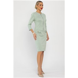 Платье Леди Мери НЬЮ (бежево-салатовое) П13667-19М