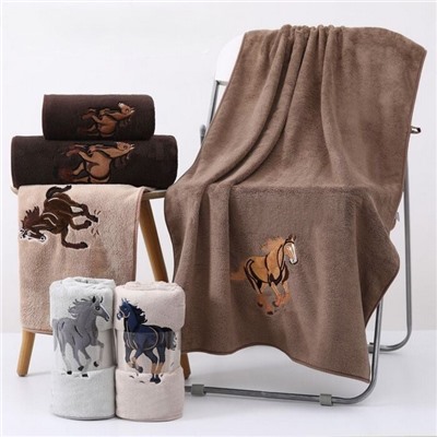 Полотенце из микрофибры "Меркурий" с атласной каймой 35*75 см.