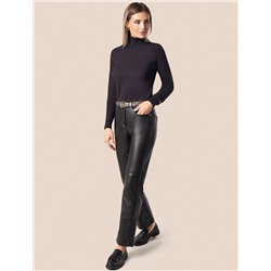 Водолазка тонкой вязки из хлопка с нейлоном