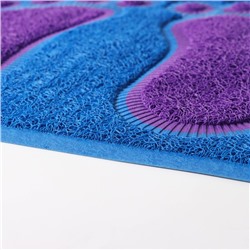 Коврик придверный грязезащитный Доляна «Следочки», 38×58 см, цвет МИКС