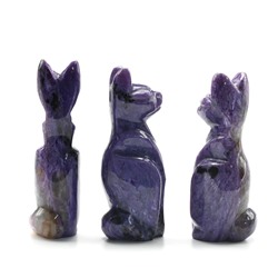 Кошка из чароита 30*24*81мм