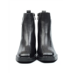 CQ112-1 BLACK Ботинки демисезонные женские (натуральная кожа, байка) размер 38