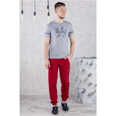 брюки спортивные 
            3.MM116B-бордовый