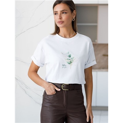 Футболка из премиального хлопка с авторским принтом