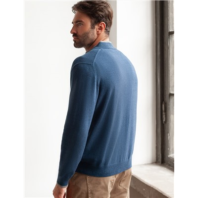 Кардиган на молнии из хлопка с нейлоном