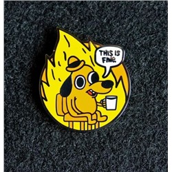 Металлический значок "Всё в порядке"