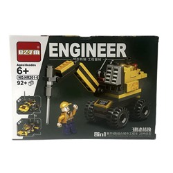 Конструктор ENGINEER Строительная техника 92+ дет. 19*13см / HR201-6