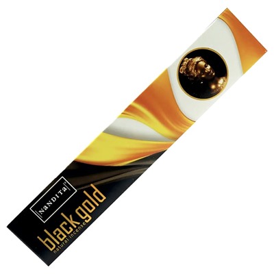 BLACK GOLD Natural Incense, Nandita (ЧЁРНОЕ ЗОЛОТО натуральные благовония палочки, Нандита), 15 г.