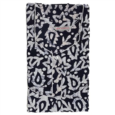 Хлопковое индийское длинное платье, цвет ЧЕРНЫЙ (размер free size, хлопок 100%), Sew in Style, 1 шт.