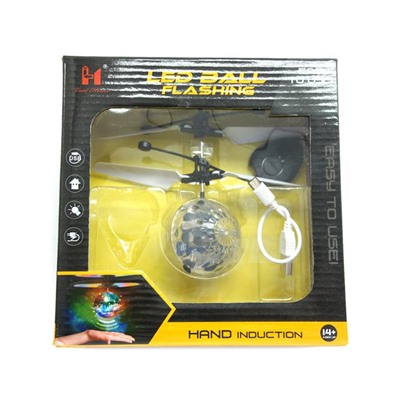Шар летающий светящийся (USB зарядка) 18*17см / коробка ZY1248296