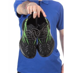HA101-2 BLACK/GREEN Кроссовки мужские (текстиль) размер