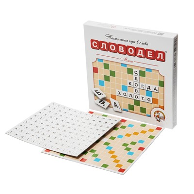 Настольная игра «Словодел Мини» картонный белый