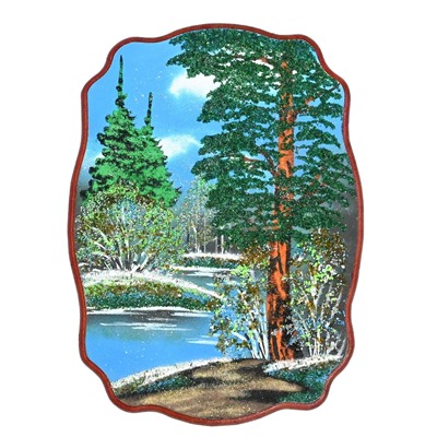 Картина с рисунком из камня, весна "прямоугольное" 24*33см, 490г.