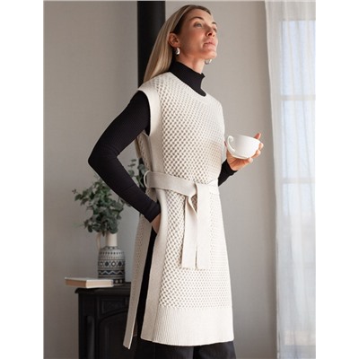 Удлиненный жилет из пряжи с кашемиром