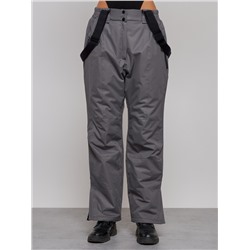 Полукомбинезон утепленный женский большого размера серого цвета 211Sr