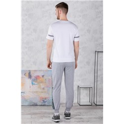 брюки спортивные 
            3.MM117B-серый-светлый