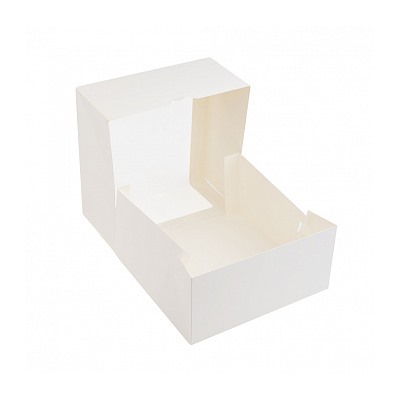Коробка белая с окном 22*22*11 см