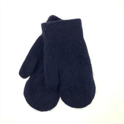 Варежки женские шерсть , двойная вязка (тёмный микс)