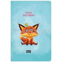 Скетчбук 48 л. А6 146х104 см тв. обл., резин. My Art Pocket Лисичка КПП СЛ48-0260, СЛ48-0260