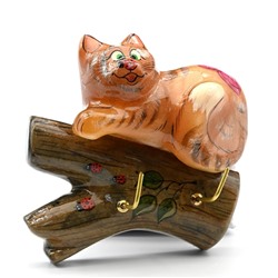 Ключница из селенита "Кот" 110*40*115мм