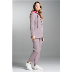 VI ORO VR-1010 белый,
фуксия,
черный, Брюки,  Жакет