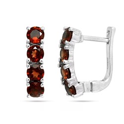 Серьги из серебра гранат, Монако